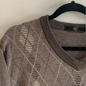 Vintage Argyle Wool Sweater